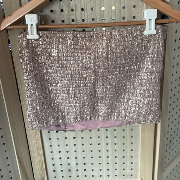 EUC- Maeve Rose Gold Strapless Top Size M - Picture 3 of 3